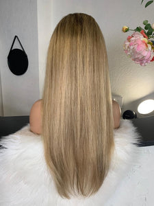 Sabrina - illusion integral + lace top  / 24 inch / 150 % Volume / European hair/ xs-s