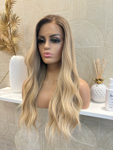 Lana - Integral + lace top  / 26 inch / 180 % Volume / Russian hair