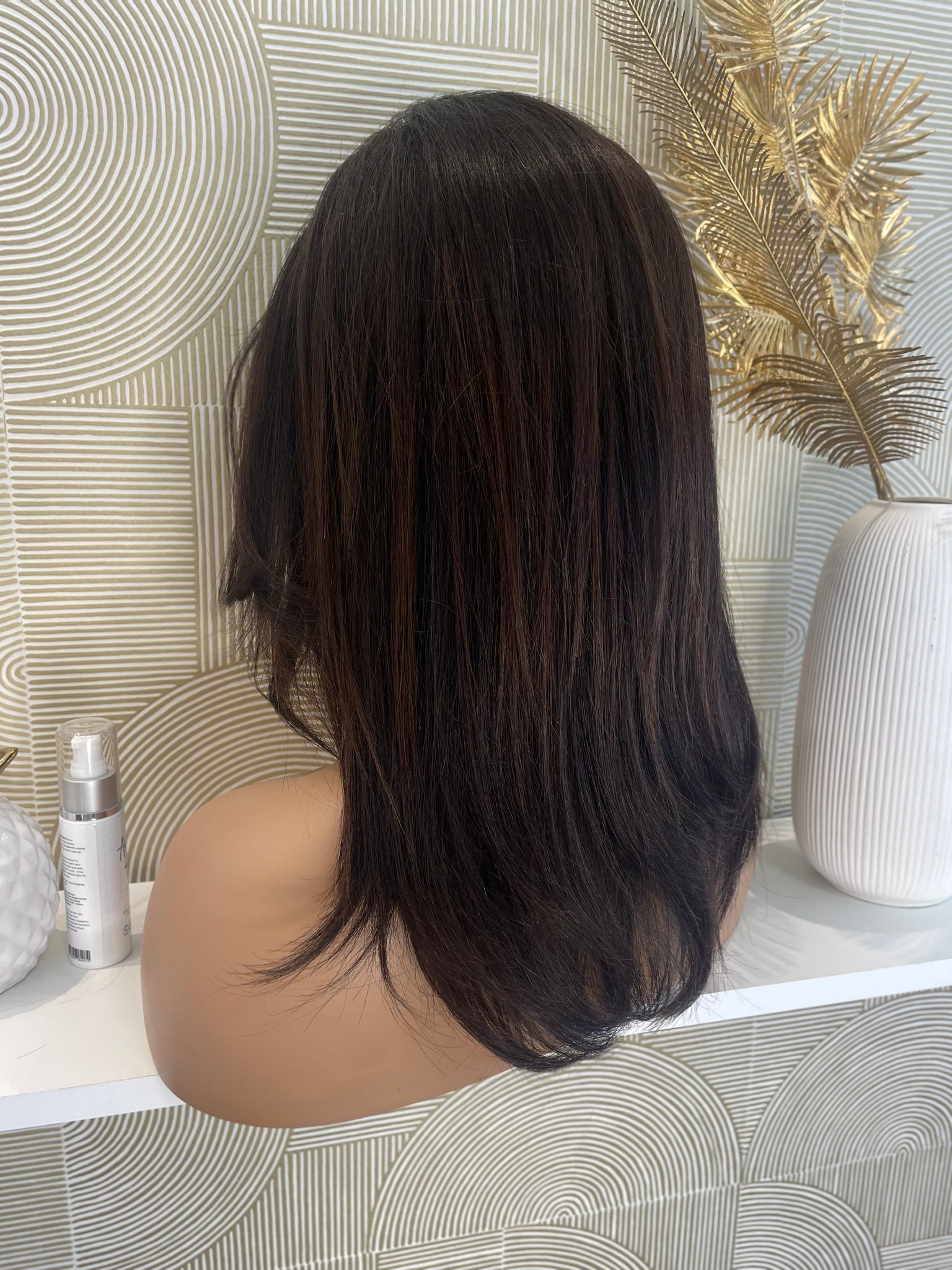 Mia - integral + lace top / 14 inch / 130 % Volume  / European Hair / small