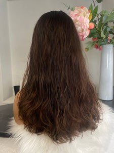 Alexia - integral gold + lace top / 20 inch / 150 % Volume / European Hair / natural wavy